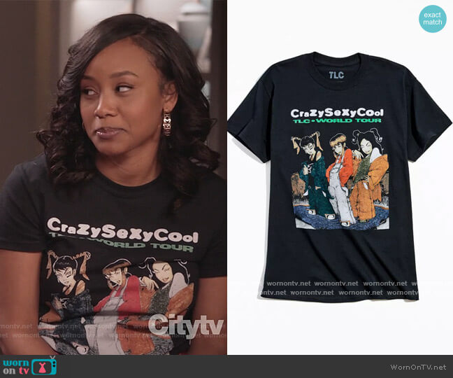 TLC Crazy Sexy Cool Tee by Urban Outfitters worn by Olivia Lockhart (Katlyn Nichol) on Blackish