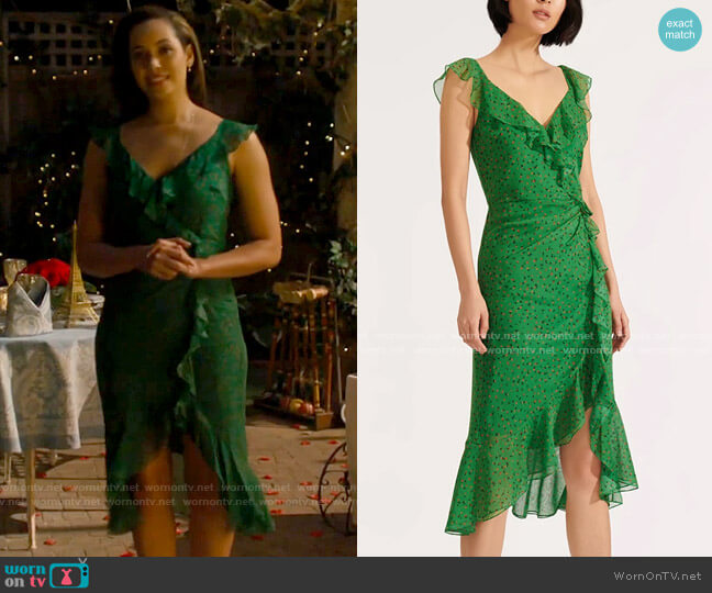 Veronica Beard Amal Dress worn by Macy Vaughn (Madeleine Mantock) on Charmed