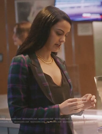 Veronica’s green plaid blazer on Riverdale