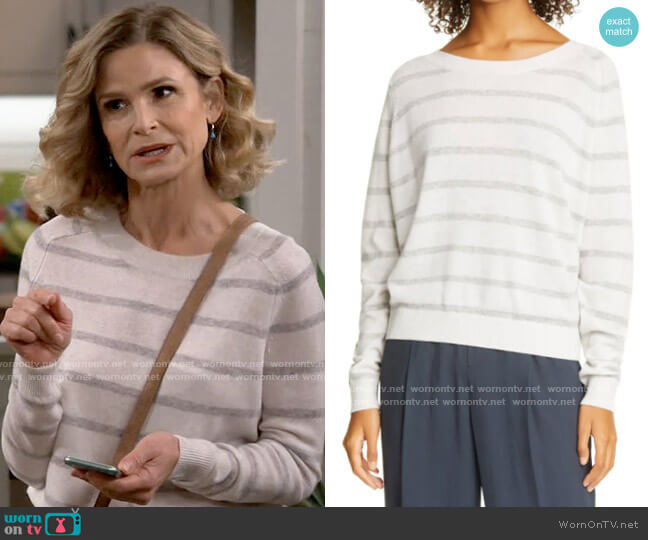 Vince Stripe Wool & Cashmere Sweater worn by Jean Raines (Kyra Sedgwick) on Call Your Mother