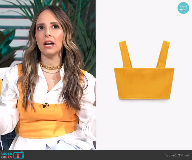 Cropped Top by Zara worn by Lilliana Vazquez on E! News