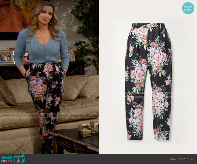 Zimmermann Bellitude Tuck Pants worn by Donna Logan (Jennifer Gareis) on The Bold and the Beautiful