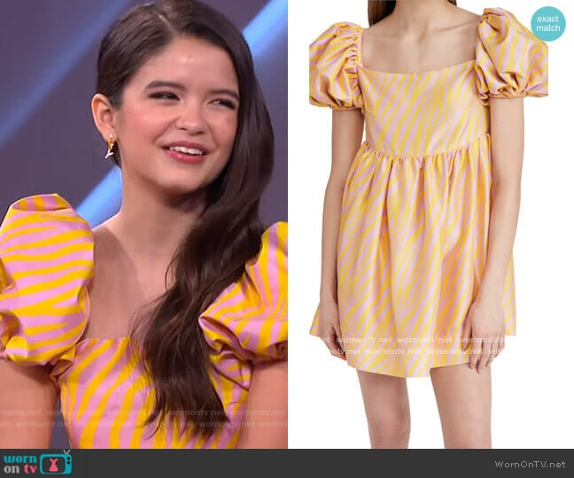 Kam Zebra Dress by Azeeza worn by Yaya Gosselin on The Kelly Clarkson Show