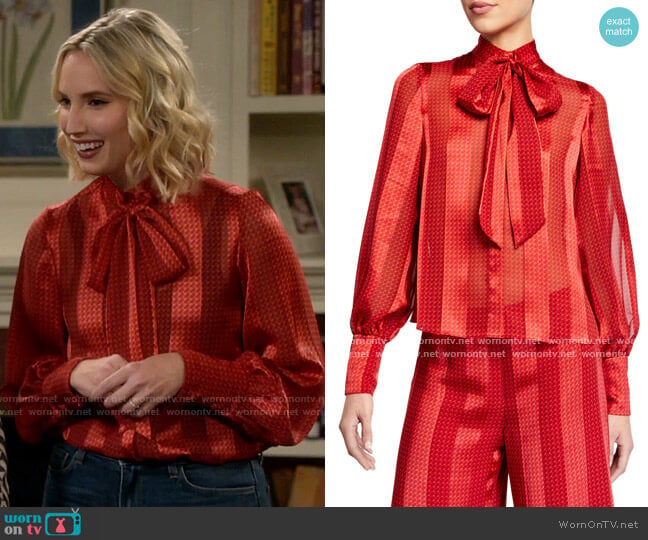 Alexis Destra Blouse worn by Mandy Baxter (Molly McCook) on Last Man Standing