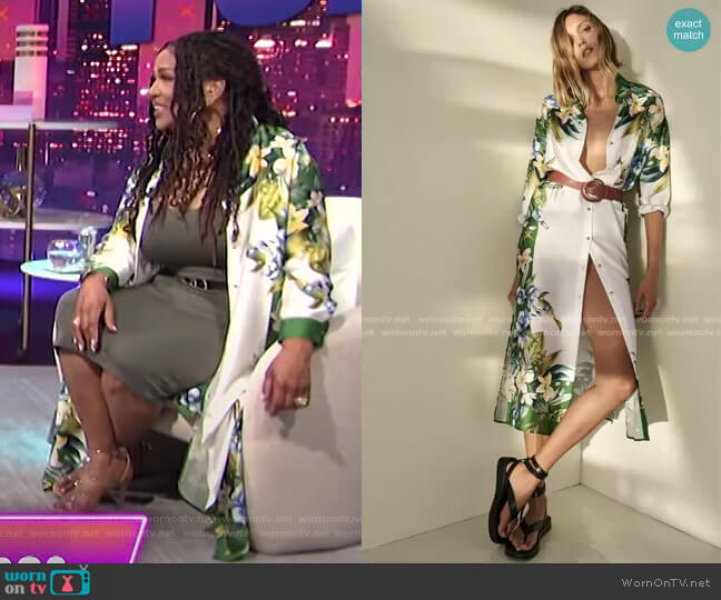 Belted Shirt Dress by Zara worn by Kym Whitley on E! News