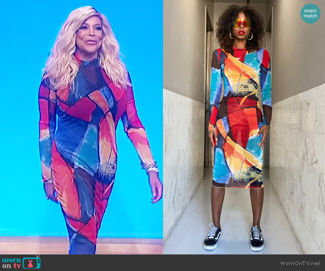 Cameron Mesh Dress by Sammy B worn by Wendy Williams on The Wendy Williams Show