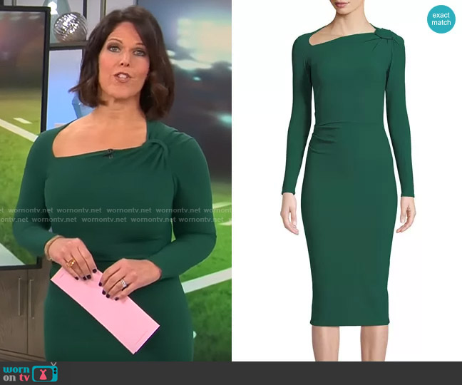 Chiara Boni La Petite Robe Hena Asymmetric Dress worn by Dana Jacobson on CBS Mornings