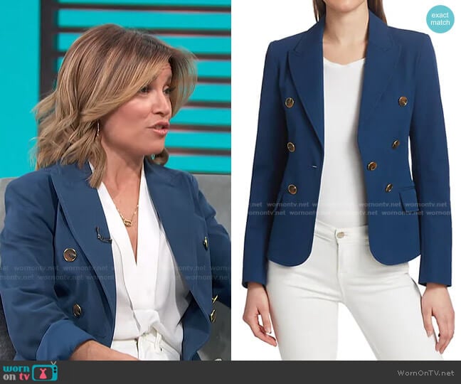 Eliza Double Breasted Blazer by Derek Lam 10 Crosby worn by Kit Hoover on Access Hollywood