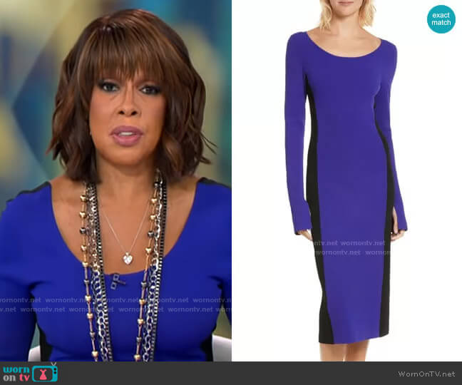 WornOnTV: Gayle King’s purple long sleeved dress with black back on CBS ...