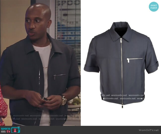 Homme Cropped Zip Up Shirt by Dior worn by Gary Williams (Chris Redd) on Kenan