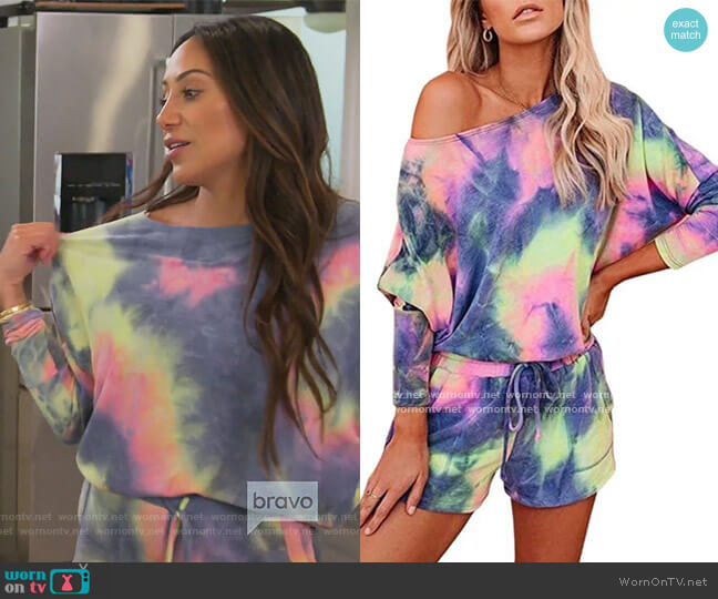 Wornontv Melissas Tie Dye Pajama Set On The Real Housewives Of New 