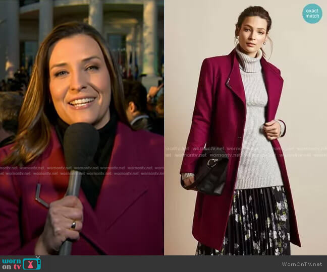 Ellgenic Long Belted Coat by Ted Baker worn by Mary Bruce on Good Morning America