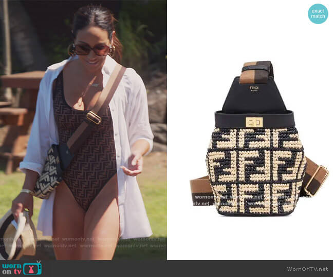  FF Guitar Bag by Fendi worn by Melissa Gorga  on The Real Housewives of New Jersey
