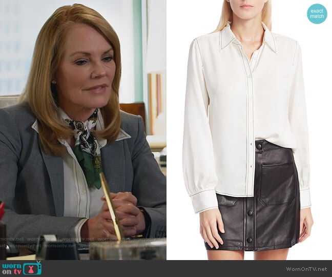 70's Shirt by Frame worn by Lisa Benner (Marg Helgenberger) on All Rise