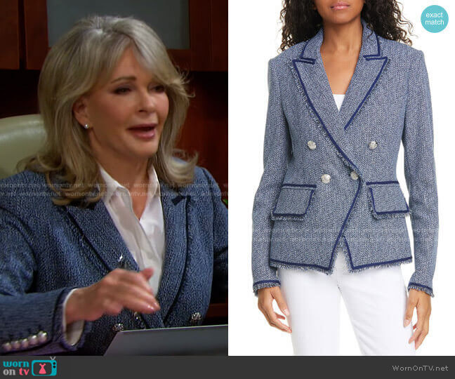 Frisco Tweed Jacket by Veronica Beard worn by Marlena Evans (Deidre Hall) on Days of our Lives
