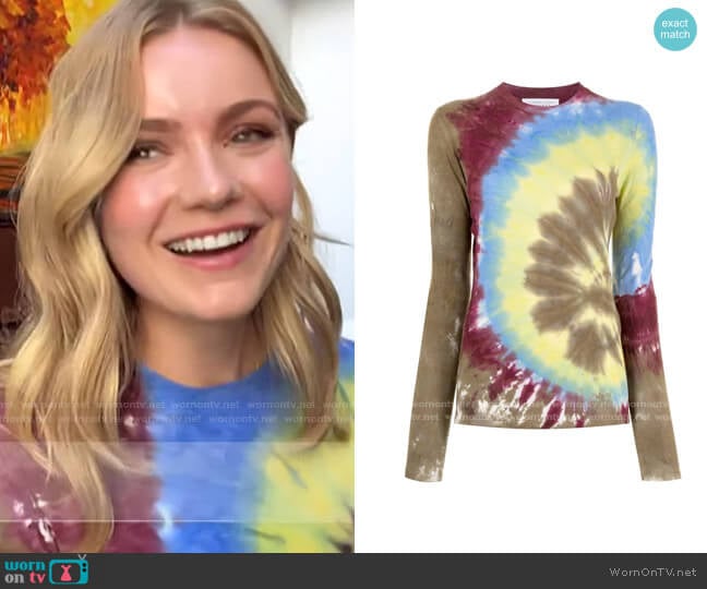 Miller Tie-Dye Cashmere Sweater by Gabriela Hearst worn by Hadley Robinson on Today