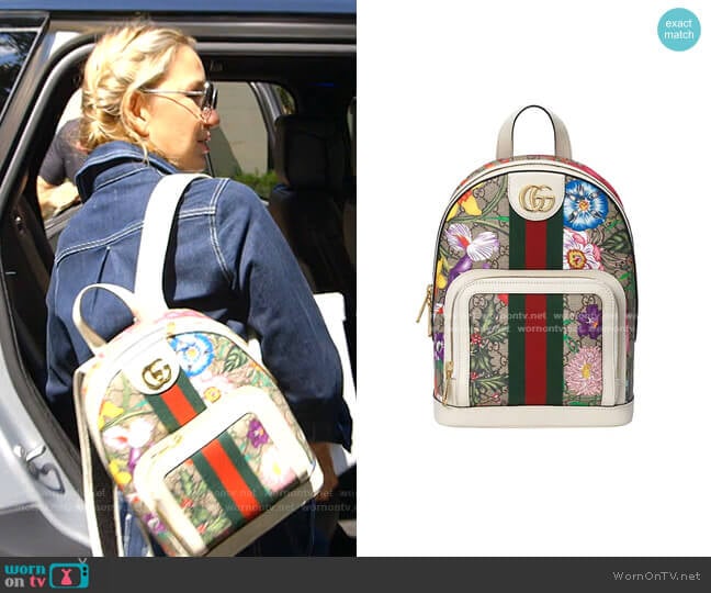 Ophidia GG Flora Small Backpack by Gucci worn by Kary Brittingham on The Real Housewives of Dallas