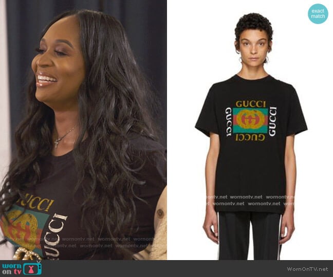 Gucci Logo Tee by Gucci worn by Marlo Hampton on The Real Housewives of Atlanta