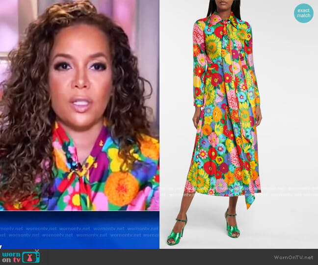 x Ken Scott Floral Silk Maxi Dress by Gucci worn by Sunny Hostin  on The View