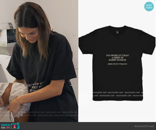 Ywut Tee by Harry Hudson worn by Kendall Jenner  on Keeping Up with the Kardashians