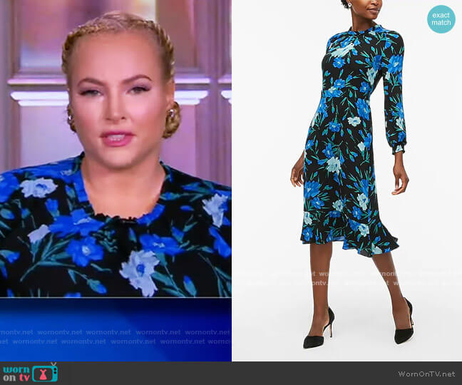 Ruffleneck peasant dress by J. Crew worn by Meghan McCain on The View