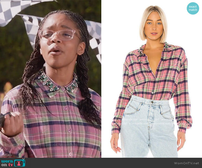 Courtneys Kurt Shirt by Le Superbe worn by Diane Johnson (Marsai Martin) on Black-ish