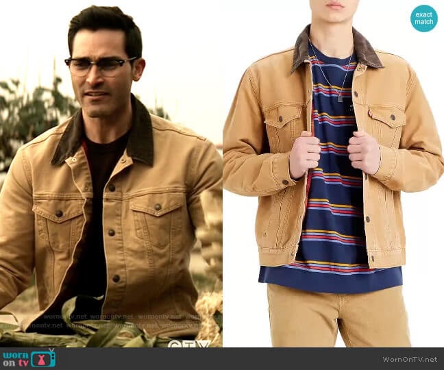 Levis Lined Canvas Trucker Jacket worn by Clark Kent (Tyler Hoechlin) on Superman and Lois