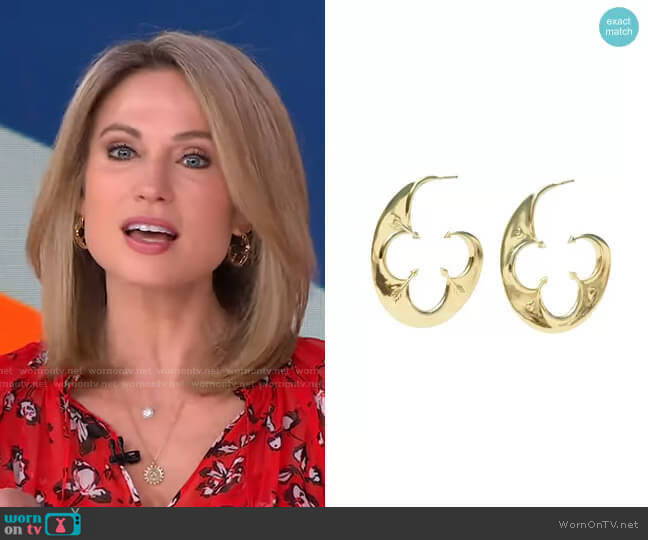 Love JW Large Hoop Earring by Jane Win worn by Amy Robach on Good Morning America