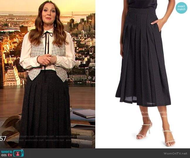 Tana Polka Dot Cropped Pants by Max Mara worn by Drew Barrymore on The Drew Barrymore Show