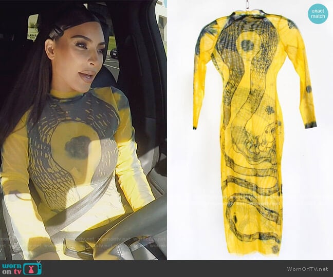 Custom Dress by Noon Cottage Industry worn by Kim Kardashian on Keeping Up with the Kardashians