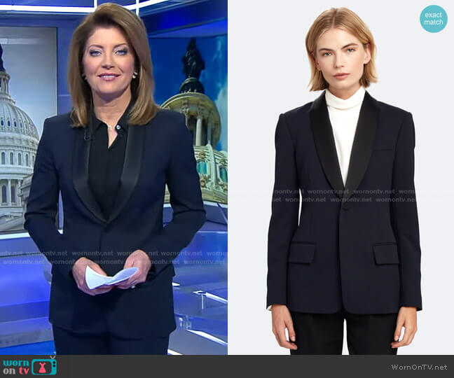 Oren Stretch Wool Jacket by A.L.C. worn by Norah O'Donnell on CBS Evening News