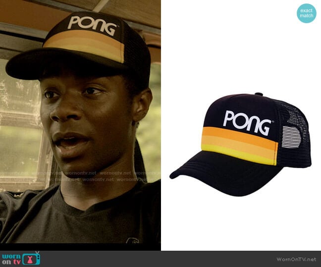 PONG Atari Vintage Style Retro Snapback Hat worn by Pope (Jonathan Daviss) on Outer Banks