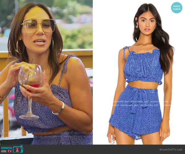 Francine Top and shorts by Privacy Please worn by Melissa Gorga  on The Real Housewives of New Jersey