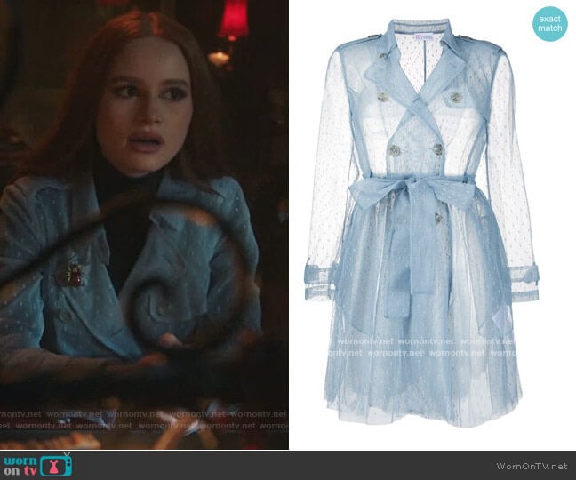 Point Desprit Sheer Trench by RED Valentino worn by Cheryl Blossom (Madelaine Petsch) on Riverdale