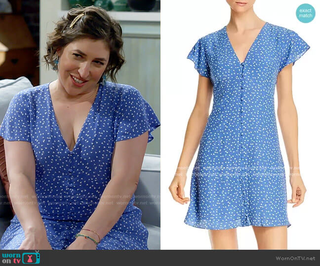 Rails Helena Dress in Blue Wisteria worn by Kat Silver (Mayim Bialik) on Call Me Kat