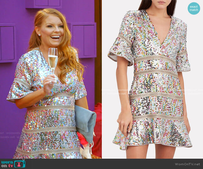 Muireann Sequined Mini Dress by Saylor worn by Brandi Redmond on The Real Housewives of Dallas