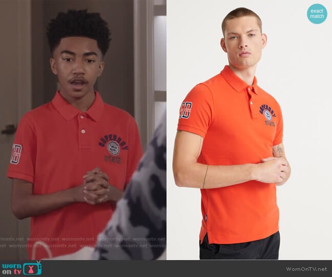 Superstate Polo by Superdry worn by Jack Johnson (Miles Brown) on Black-ish