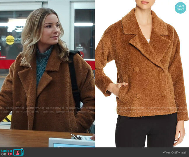 Textured Double-Breasted Jacket by Eileen Fisher worn by Nicolette Nevin (Emily VanCamp) on The Resident