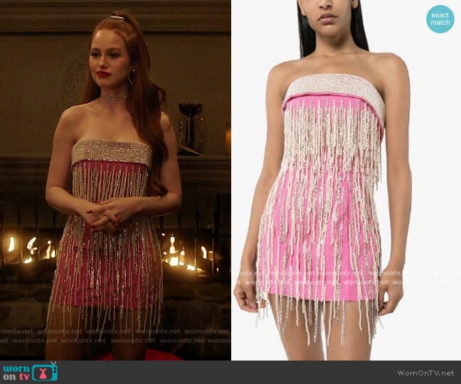 Strapless Mini Dress by The Attico worn by Cheryl Blossom (Madelaine Petsch) on Riverdale