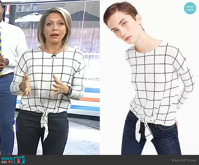 WornOnTV: Dylan’s white windowpane check top on Today | Dylan Dreyer ...