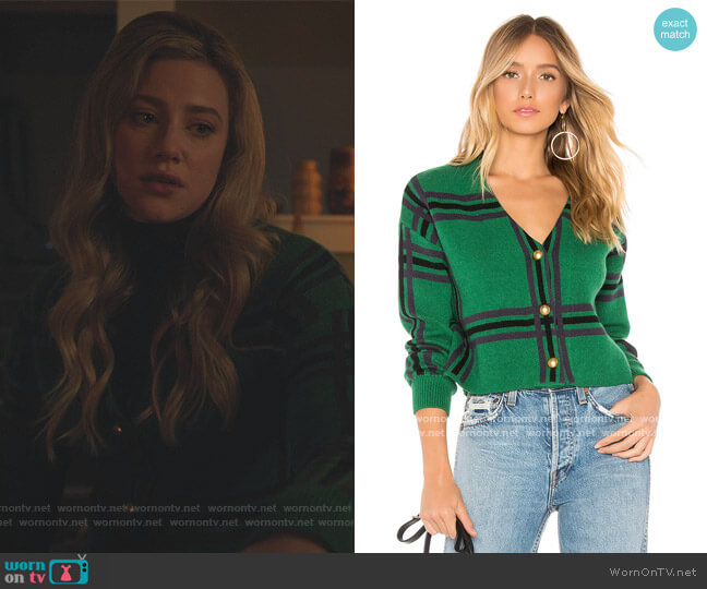 Bellair Cardi by Tularosa worn by Betty Cooper (Lili Reinhart) on Riverdale