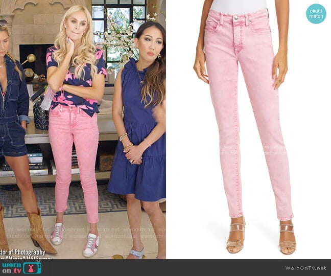 Kate High Waist Ankle Skinny Jeans by Veronica Beard worn by Kameron Westcott on The Real Housewives of Dallas