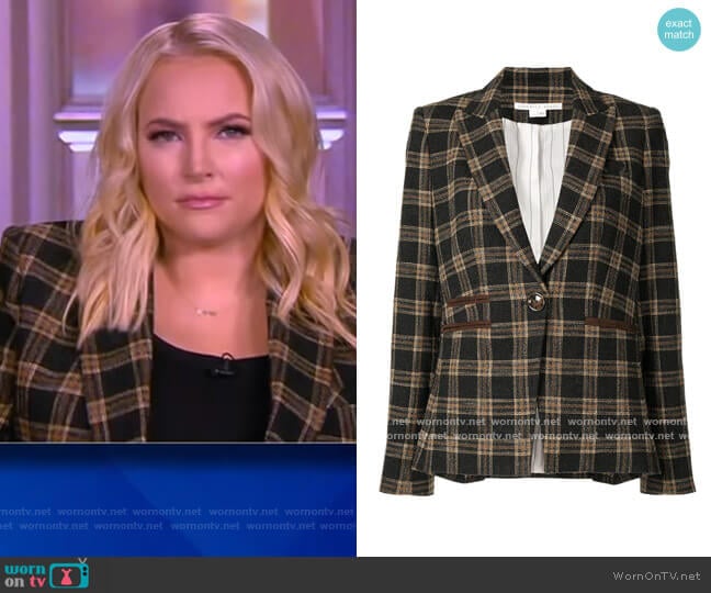 Oria Plaid Dickey Jacket by Veronica Beard worn by Meghan McCain on The View