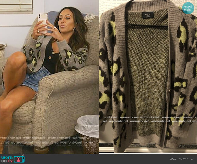 Leopard Sweater by Vici worn by Melissa Gorga  on The Real Housewives of New Jersey