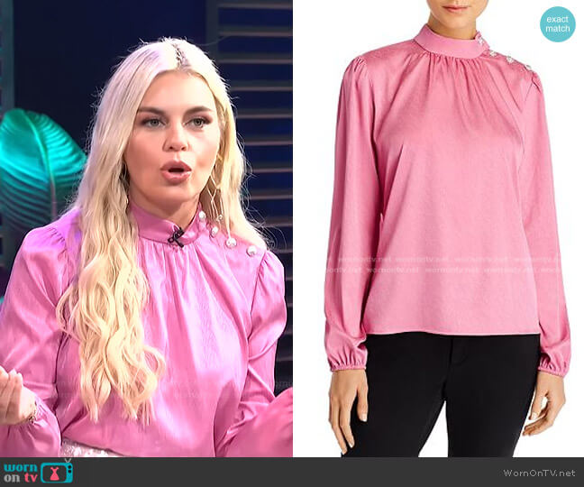 Kora Button-Shoulder Top by Wayf worn by Tanya Rad on E! News Daily Pop