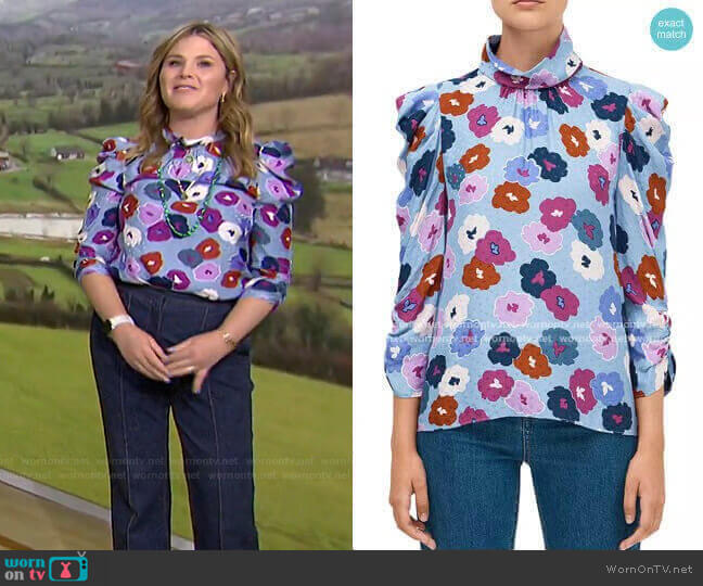 Winter Garden Blouse by Kate Spade worn by Jenna Bush Hager  on Today