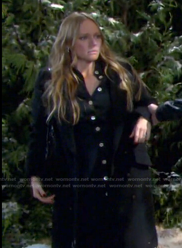 Abigail's black shirtdress on Days of our Lives