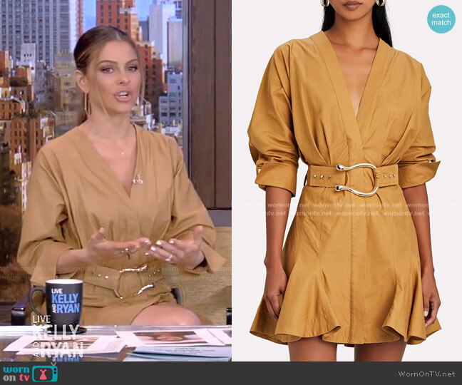 Bastor Poplin Mini Dress by Acler worn by Maria Menounos on Live with Kelly and Ryan