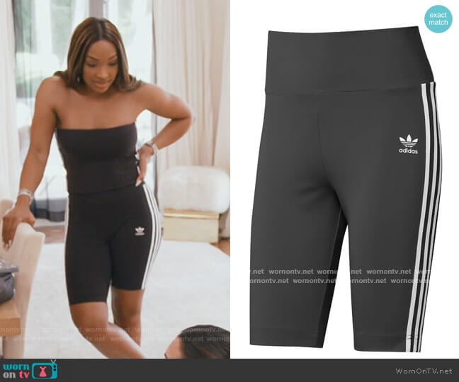 High Waist Bike Shorts by Adidas worn by Malika on Keeping Up with the Kardashians