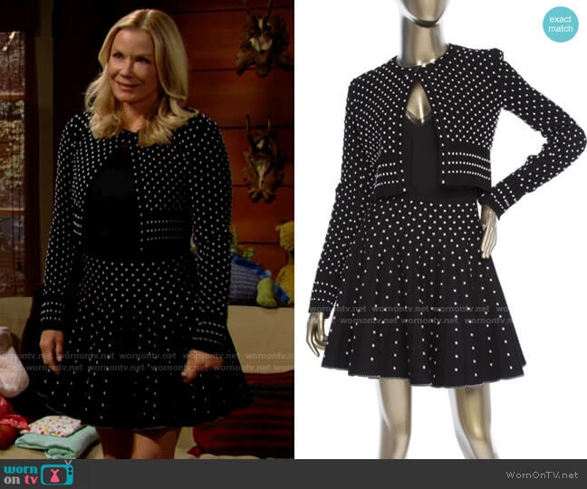 Alaia Skirt Set worn by Brooke Logan (Katherine Kelly Lang) on The Bold and the Beautiful